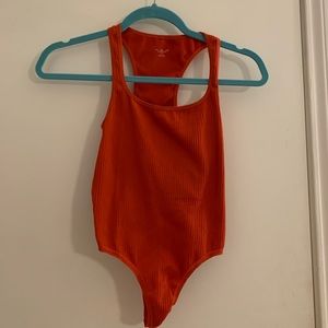 free people orange bodysuit